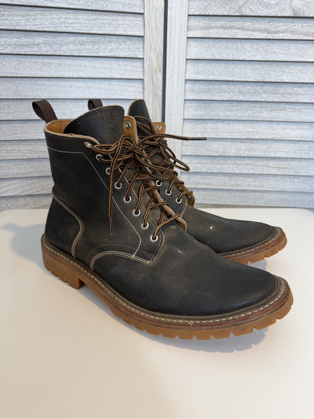 Thursday Boot Company Hero Men’s 12.5 Leather Lug Sole Lace Up Boots